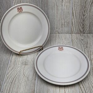 Vintage Walker China US Coast Guard 7.25" Salad Plates Set of 2 1966 1967 USCG